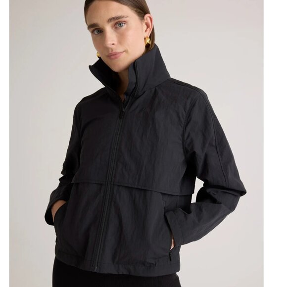 Quince Jackets & Blazers - Quince Water Repellent Windbreaker Jacket Black Medium